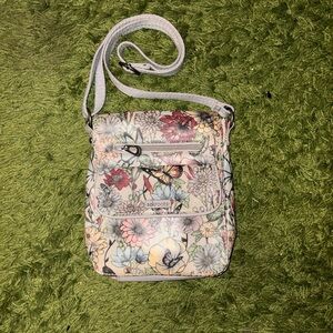 Sakroots Floral Crossbody Bag - Pink and Green
